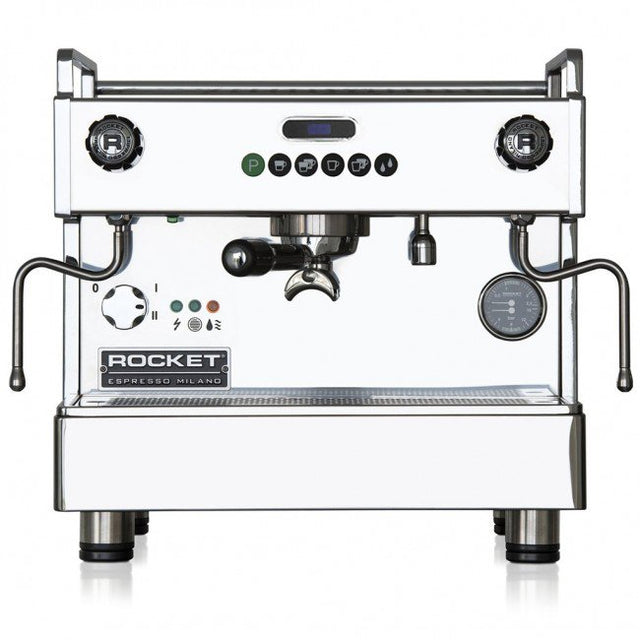 Rocket Boxer Espresso Machine, front view, from Clive Coffee, knockout