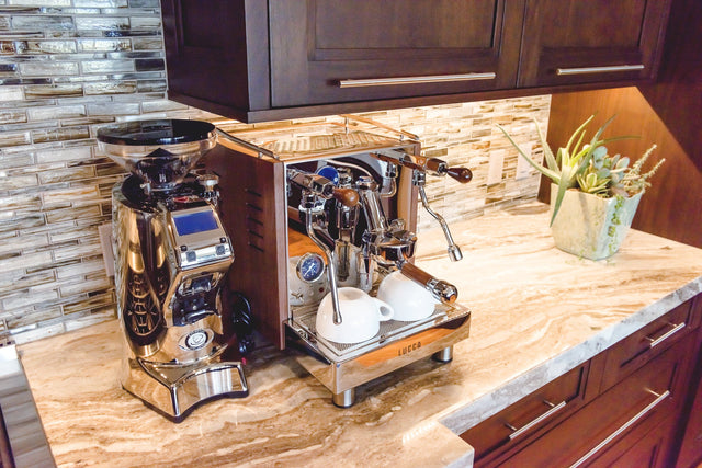 Eureka Zenith 65E High-Speed Espresso Grinder chrome w/ Lucca M58 by Clive Coffee - Lifestyle