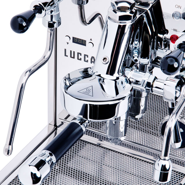 LUCCA X58 Espresso Machine by Quick Mill, front detail, Clive Coffee - Knockout