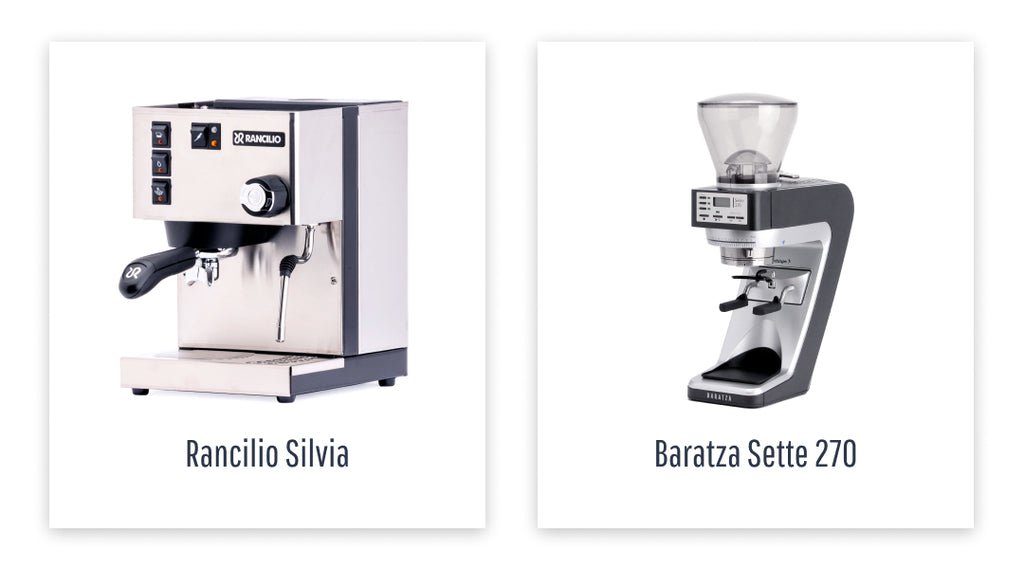 Rancilio Silvia Espresso Machine, Baratza Sette 270 Espresso Grinder, from Clive Coffee, The Economics of Home Espresso, article