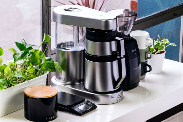 Ratio Six Coffee Maker in Stainless Steel, Clive Coffee - Hero